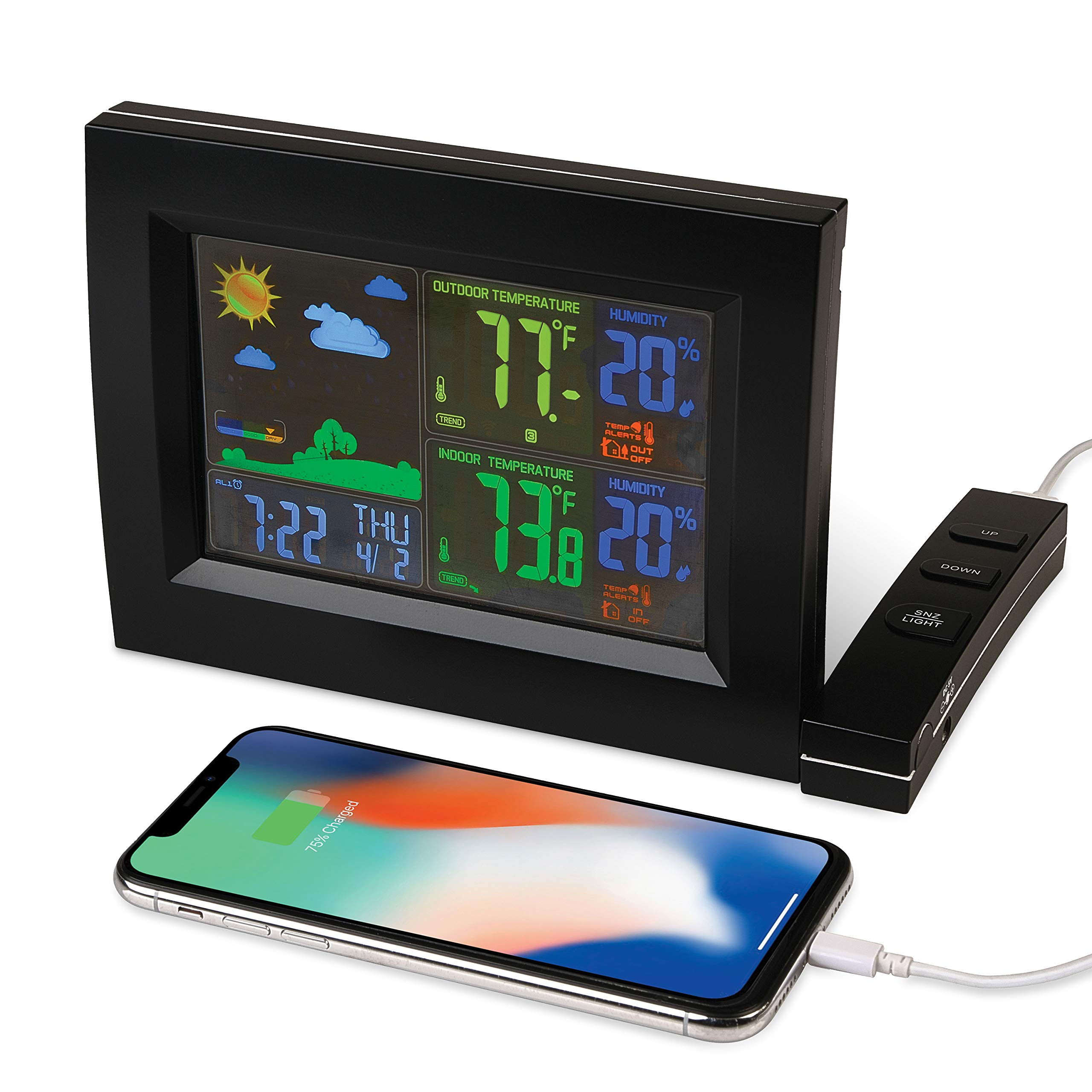 Amazon.com: RCA Wireless Weather Station Clock - Full Color